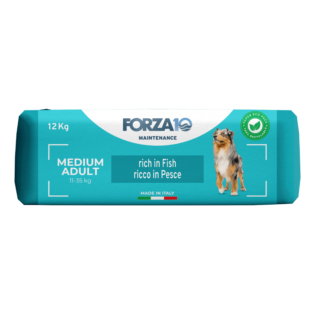 FORZA 10 Medium Adult ar zivi - pilnvērtīga, sabalansēta sausā barība vidējo šķirņu suņiem ar zivi.