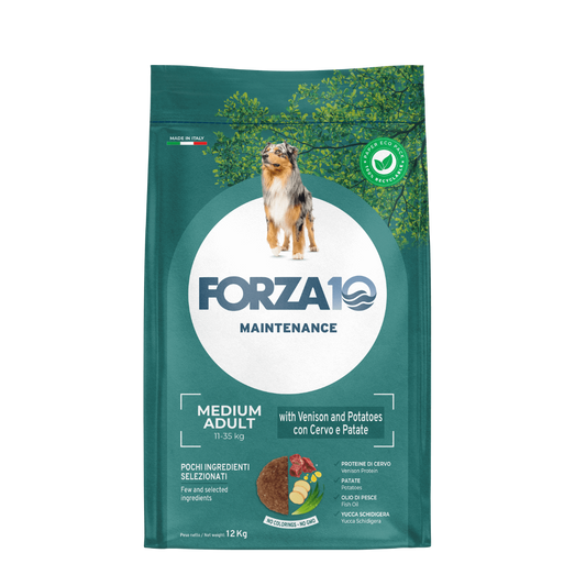 FORZA10 Maintenance Medium Adult šunims su elnienas ir bulvėmis