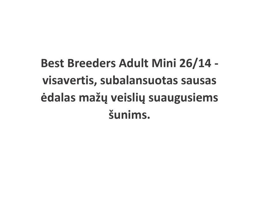 BEST BREEDERS ADULT MINI 26/14 su žuvimi